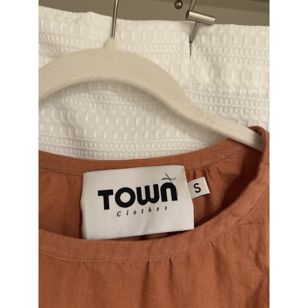 Town Clothes dress‎ portobello clay Orange Size S Linen rudy Jude  Loganlook - Picture 10 of 11